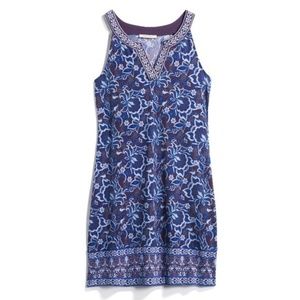 Embroidered Trim Knit Dress